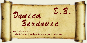 Danica Berdović vizit kartica